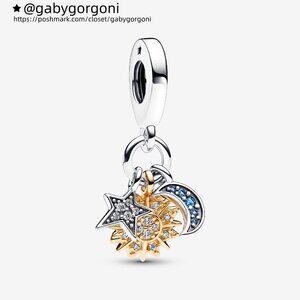 Pandora Two-tone Celestial Triple Dangle Charm